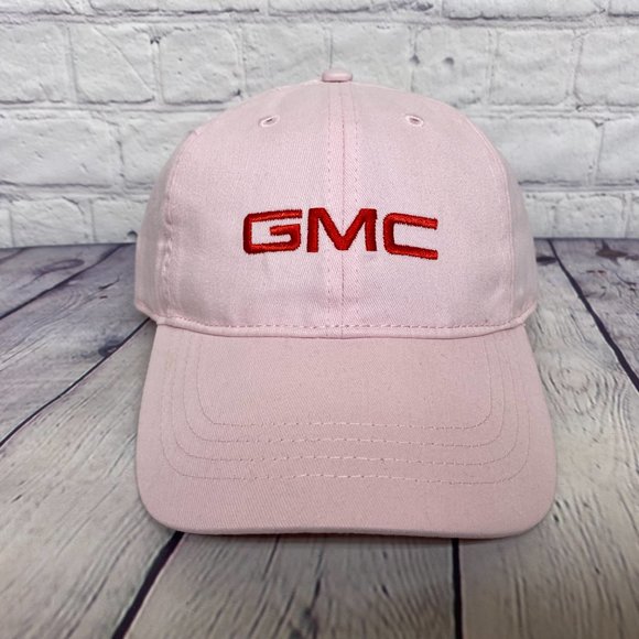 Dad Hat Women Cap Strap Back Pink GMC Embroidered Spell Out Automotive Car OSFM - Picture 5 of 8